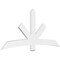 Ekena Millwork Alberta Architectural Grade PVC Gable Bracket, 84"W x 38 1/2"H x 2"D x 6"F, 11/12 Pitch GBP084X39X0206ALB00 - alternate 1